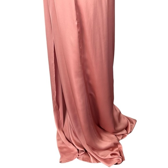 DESSY‎ COLLECTION ONE-SHOULDER TRUMPET GOWN IN DESERT ROSE NWOT WOMEN'S 16R - Picture 8 of 16